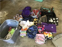 Huge lot backpacks, and bags