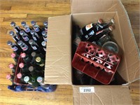 Large Lot of Vintage Soda Bottles - Some w Content