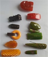 Bakelite colorful clips