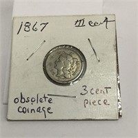 1867 3 Cents Nickel