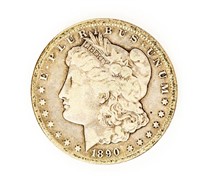 Coin Rare 1890-CC Morgan Silver Dollar-F