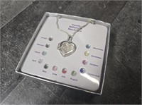 "Mom" Family Birthstone Locket Necklace