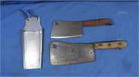 2 Vintage Butchers Knives, 1 Dunlap & Vintage