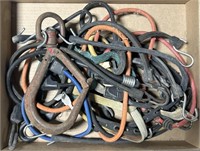 (M) Lot: Bungee Cords & Metal Hooks