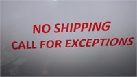 NO SHIPPING - CALL FOR EXCEPTIONS