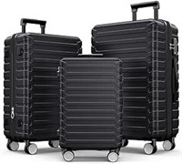 SHOWKOO Luggage Sets Expandable ABS Hardshell 3pcs