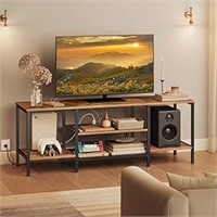 HOOBRO TV Stand with Power Outlets to 65 Inches, T