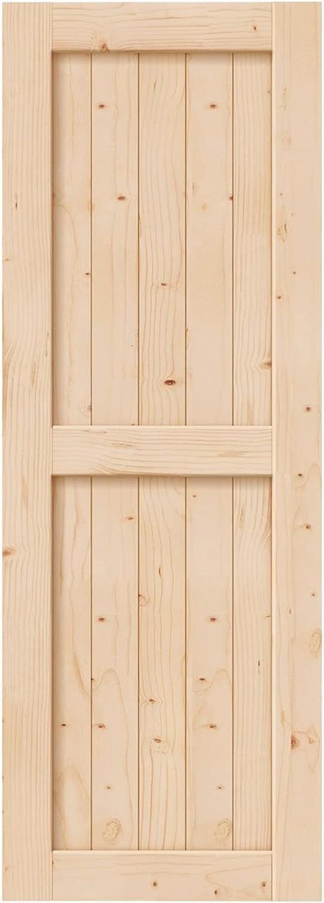 30"x84" EaseLife Sliding Barn Wood Door