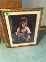 25x31 little girl detailed frame picture