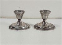 Sterling Ornate candlestick holders