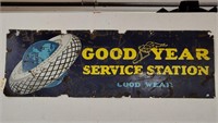 "Good Year" Single-Sided Porcelain Sign