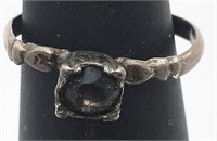 Sterling Silver Dark Stone Ring