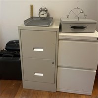 2 Drawer Filing Cabinets And Office Supplies