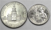1976 USA Bicentennial Half & Quarter Dollar