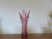 Fenton Pink  Art Glass Vase