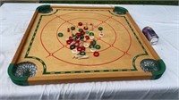 VINTAGE REVERSIBLE WOODEN CARROM GAME TABLE