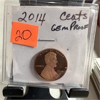 2014 PROOF PENNY CENT SHIELD