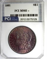 1891 Morgan MS65+ LISTS $4500