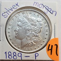 42 - 1889 "P" SILVER MORGAN DOLLAR