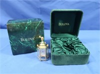 Bulova Lantern Brass Miniature Clock