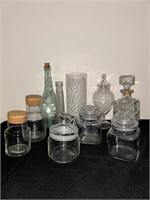 Glass Canisters, Cylinder Vase, Candy Jars ++