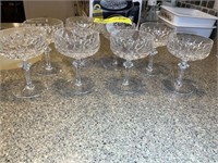 GROUP OF 8 SHERBET GLASSES 5 IN TALL