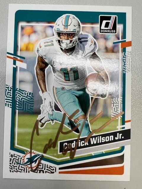 Dolphins Cedrick Wilson Jr. Signed Card COA