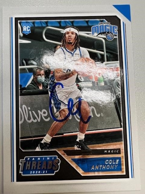 Magic Cole Anthony Signed Card with COA