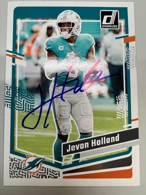 Dolphins Jevon Holland Signed Card with COA