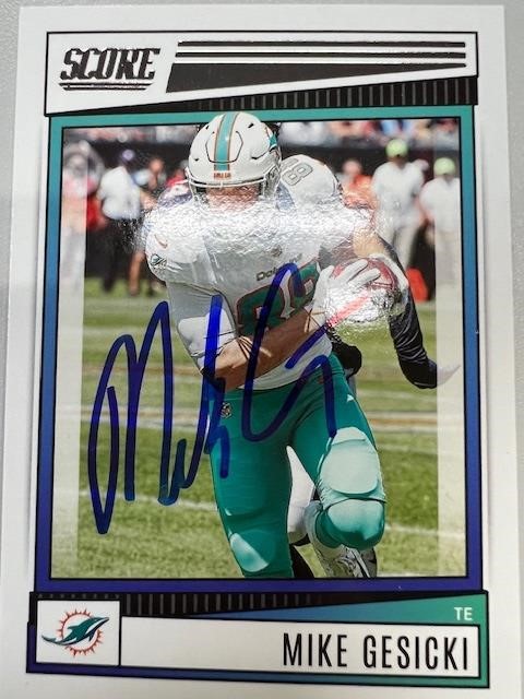 Eagles Mike Gesicki Signed Card with COA