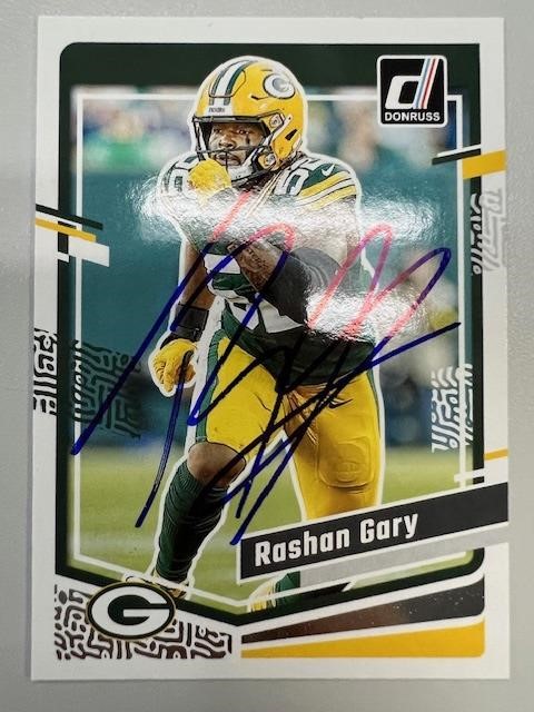 Packers Rashan Gary Signed Card with COA