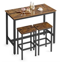 *VASAGLE Bar Table Set, with 2 Bar Stools, Dining