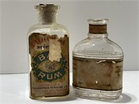 Antique Bay Rum and Larkin Soap Perfume Bottles