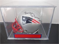 BILL BELICHICK SIGNED AUTO PATRIOTS MINI HELMET