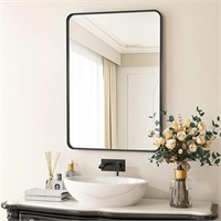DLLT Black Bathroom Mirror 36X24 Inch