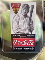 Babe Ruth Coca Cola Advertising Promo Card