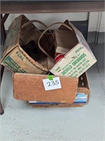 Lot of Wooden and Cardboard Crates