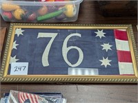 Framed Bicentennial Flag