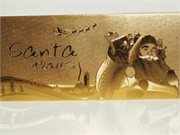 (5) 24K Foil  Christmas Envelopes