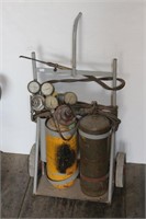 Welding Cart, Tanks and Acetylene Brazing Torch