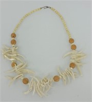 Vintage bone necklace 16"