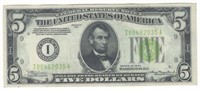 1934 Minneapolis $5 Federal Reserve Note - "Light