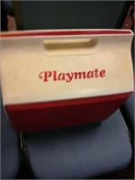 Red and white playmate cooler