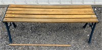 Outdoor Slate Bench Aluminum Frame