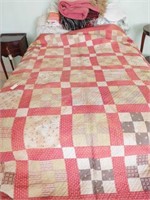Antique hand stitched patchwork quilt