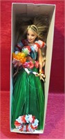 Hawaiin Collector Doll Barbie Style w Straw Hula