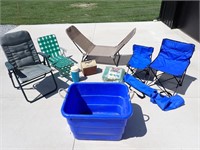 Outdoor Chairs, Thermos, Cooler & Tote