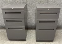 Pair of Metal Filing Cabinets