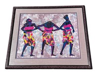 Mid Century African Dance Lithograph