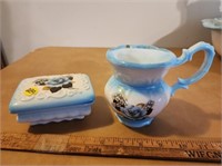 BLue Rose Dish and Shave Cup